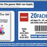 [Penny] 20fach Payback-Punkte auf Apple Giftcards