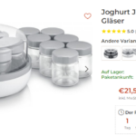 Severin JG 3518 Joghurtbereiter + 7 Gläser 21,52€